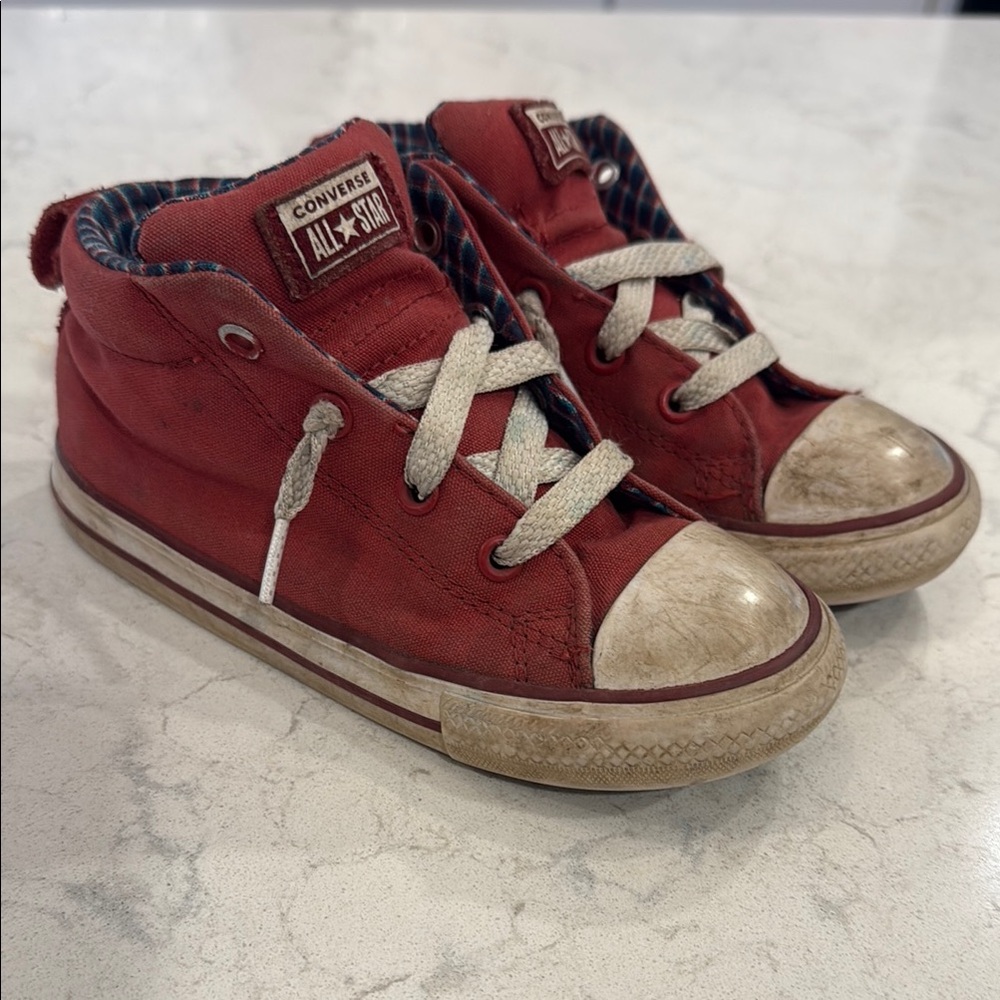 Converse Red High-Top Sneakers, Size 10 Kids